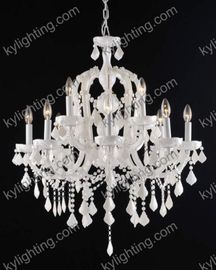 Trắng Crystal Chandelier