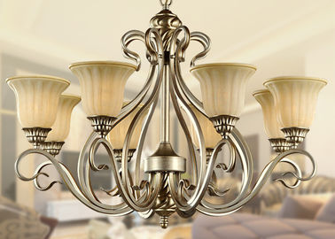 Customized hiện đại / Retro Phong cách Wrought Iron Chandelier với Shades 8 800W ánh sáng