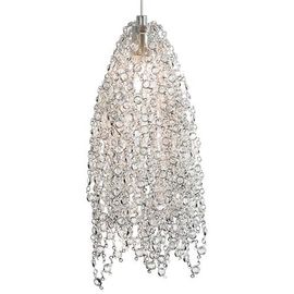 Layers đôi pha lê Pendant Lights E14 đèn cơ sở cho Wedding Dress Shop