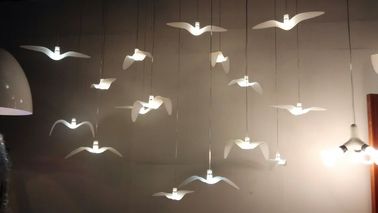 Resin Sữa White Light Đèn chiếu sáng hiện đại, Bird Shape Led Lights Đình
