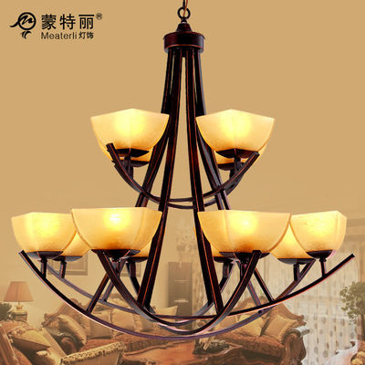 12 Ánh sáng Rèn sắt hiện đại Chandelier Lighting với Chain, đơn giản Phong cách 89cm Chiều cao