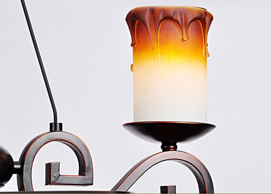 3 Light Bordeaux cổ điển Wrought Iron Chandelier, ăn Đèn chùm phòng chiếu sáng