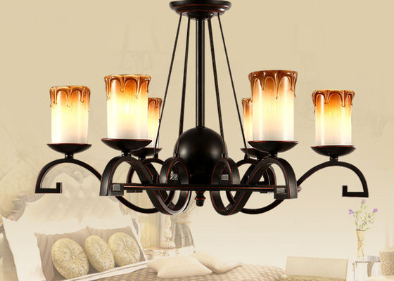 Candle Loại Rèn Sắt nghệ thuật Deco Chandelier với sắt và thủy tinh, hiện đại hay truyền thống