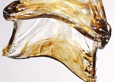Amber Glass Shade Wrought Iron Chandelier Unique / Rustic / Retro Phong cách 3 Light, E27 cơ sở