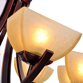 2 lớp 12 Thủ trưởng đương đại và truyền thống Rèn Sắt Kem Chandelier Shade
