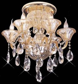 Phòng ăn / Phòng tắm Rèn Sắt LED Chandelier Lights Với Vàng Hoàn