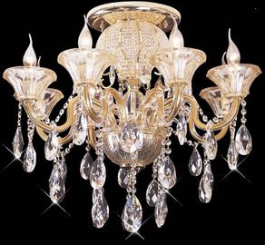 Phòng ăn / Phòng tắm Rèn Sắt LED Chandelier Lights Với Vàng Hoàn
