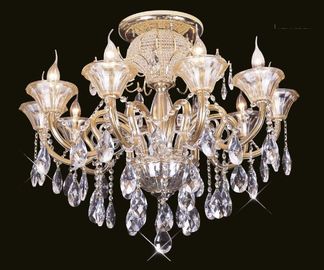 Phòng ăn / Phòng tắm Rèn Sắt LED Chandelier Lights Với Vàng Hoàn
