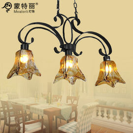3 Light trang trí Wrought Iron Chandelier Retro và Phong cách truyền thống