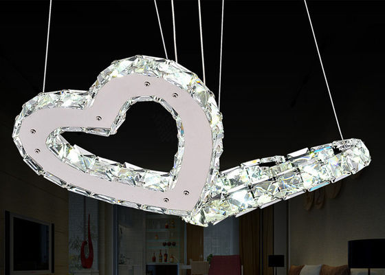 Kép tim Shaped hiện đại sang trọng Crystal Chandelier với 75cm chuỗi điều chỉnh