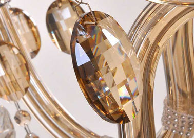 10 Cognac ánh sáng sang trọng Crystal Chandelier, đèn chùm hiện đại Glass Pendant