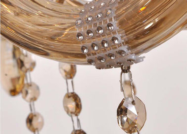 10 Cognac ánh sáng sang trọng Crystal Chandelier, đèn chùm hiện đại Glass Pendant