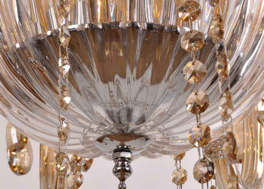 10 Cognac ánh sáng sang trọng Crystal Chandelier, đèn chùm hiện đại Glass Pendant