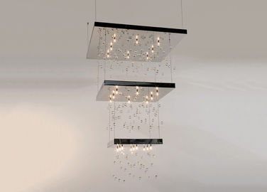 Luxury Crystal Chandelier chiếu sáng, Đèn chùm Hotel Với Ánh sáng đạc Ba lớp
