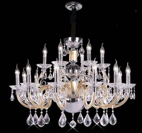 Baccarat E14 / E27 đương đại Crystal Chandelier chiếu sáng Với 18 Lights
