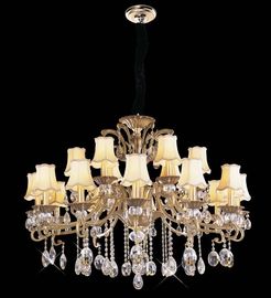 Brass Durable đương đại Crystal Chandelier chiếu sáng với LED công suất cao