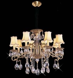 Brass Durable đương đại Crystal Chandelier chiếu sáng với LED công suất cao