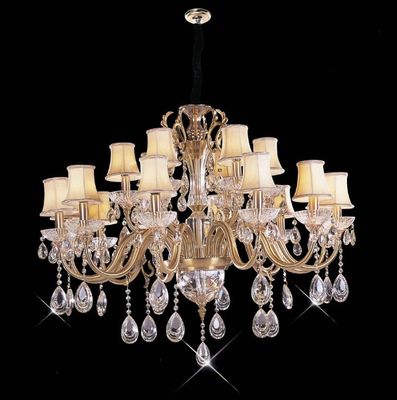 Cao Lumen 18 Lights 1050 x 820mm Crystal Chandelier Lighting / Thương LED chiếu sáng Pendant