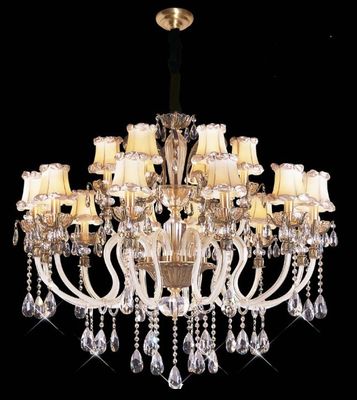 Cao Lumen 18 Lights 1050 x 820mm Crystal Chandelier Lighting / Thương LED chiếu sáng Pendant