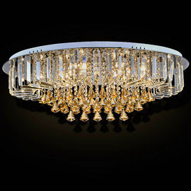 Tuỳ chỉnh Vòng Luxury Crystal Light trần Với Glass Trân Drop cho chủ phòng / Phòng