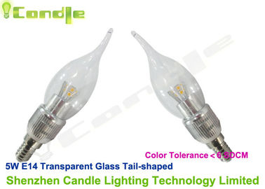 Crystal Chandelier Led đèn E14, Transparent Glass 5W Led nến Bulb CE EMC