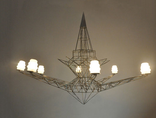 Tháp Eiffel Đèn chùm lớn hiện đại Đèn chùm sạn Ánh sáng 40 W Black Glass Chandelier