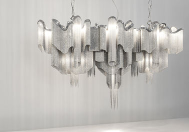 Modern nhôm sạn Đèn chùm Inox Chandelier chiếu sáng