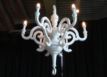 Max 40W White Hotel Đèn chùm Resin / Gỗ Chandelier Đối với Nhà hàng / Khách sạn trang trí
