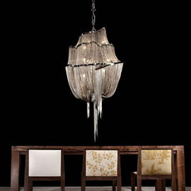 Bạc Contemporary Hotel Đèn chùm Chain Chandelier chiếu sáng
