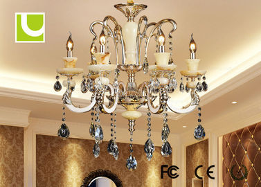 Luxury Phòng ngủ 110V / 220V pha lê trần đèn 18 sáng Chandelier 115 x 110 cm