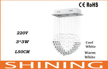 Phòng ăn Pendant Crystal Light, 3pcs * 3W Chandelier Lights