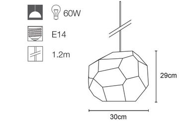 Transparent treo hiện đại ánh sáng Glass Pendant Lamp Đối với Nhà hàng / Bar trang trí