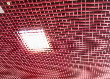 Màu Đình Fireproof Lưới trần nhôm hoặc tùy chỉnh lưới trần thép không gỉ