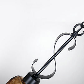 Độc Trưởng Matte Black Retro Đèn chùm truyền thống treo Pendant Đèn chiếu sáng