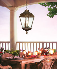 Rõ ràng kính ngoài trời treo Pendant Lights 100W E27 Patio Lantern Electric Power