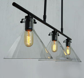 Elegant tinh vi treo trần Đèn Chandelier với Ba Trumpets Glass