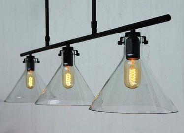Elegant tinh vi treo trần Đèn Chandelier với Ba Trumpets Glass