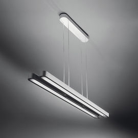 Văn phòng đúp T5 Sliver Đèn treo trần PC nhôm Pendant chiếu sáng