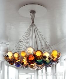 Creative đúp Glass Bìa Đèn treo trần LED G9 đèn Pendant đầy màu sắc