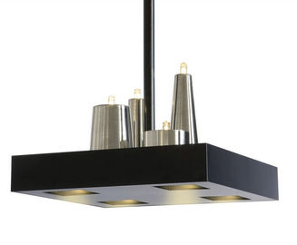 Vòng Hoặc Quảng trường Kim loại Led Chandelier đèn Brilliant Đèn chùm Một chút treo