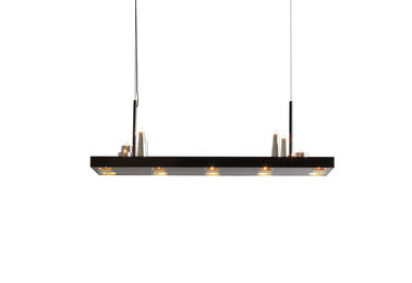 Kim loại Rectangular tấm Đảo Led Lights Chandelier 8 Lights G4 treo trần