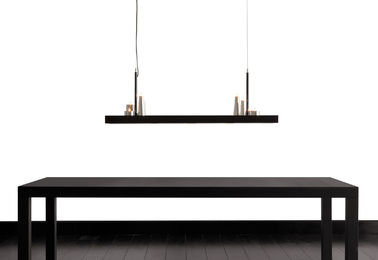 Kim loại Rectangular tấm Đảo Led Lights Chandelier 8 Lights G4 treo trần