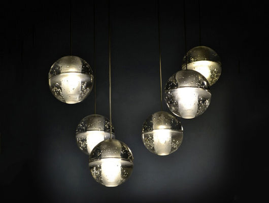 Modern Crystal Glass bóng treo Pendant chiếu sáng LED trang trí Chandelier