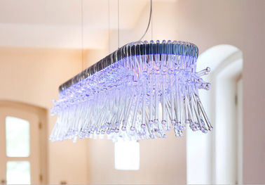 Trasparent Glass Led Lights Chandelier cho Phòng khách trang trí