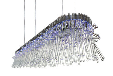 Trasparent Glass Led Lights Chandelier cho Phòng khách trang trí