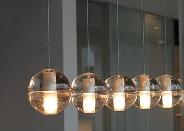 Transparent Crystal Chandelier Lights Glass Ball Led chiếu sáng Pendant