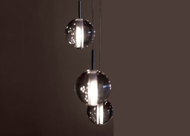 Transparent Crystal Chandelier Lights Glass Ball Led chiếu sáng Pendant